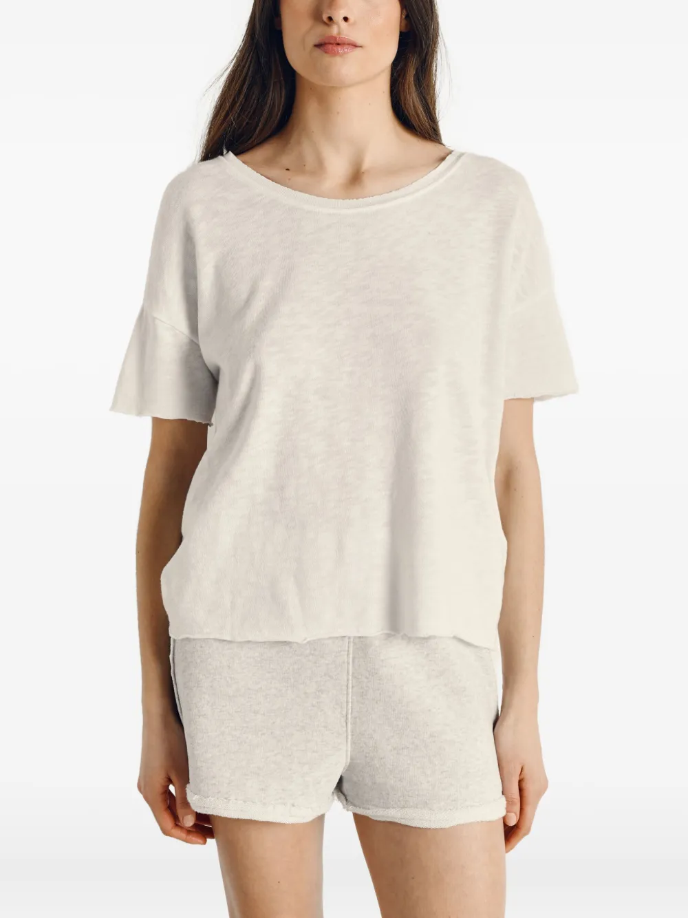 American Vintage Sonoma Boat Neck T-shirt In White