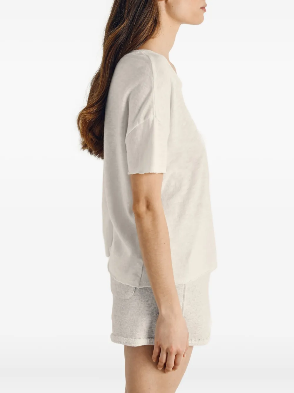 American Vintage Sonoma Boat Neck T-shirt In White