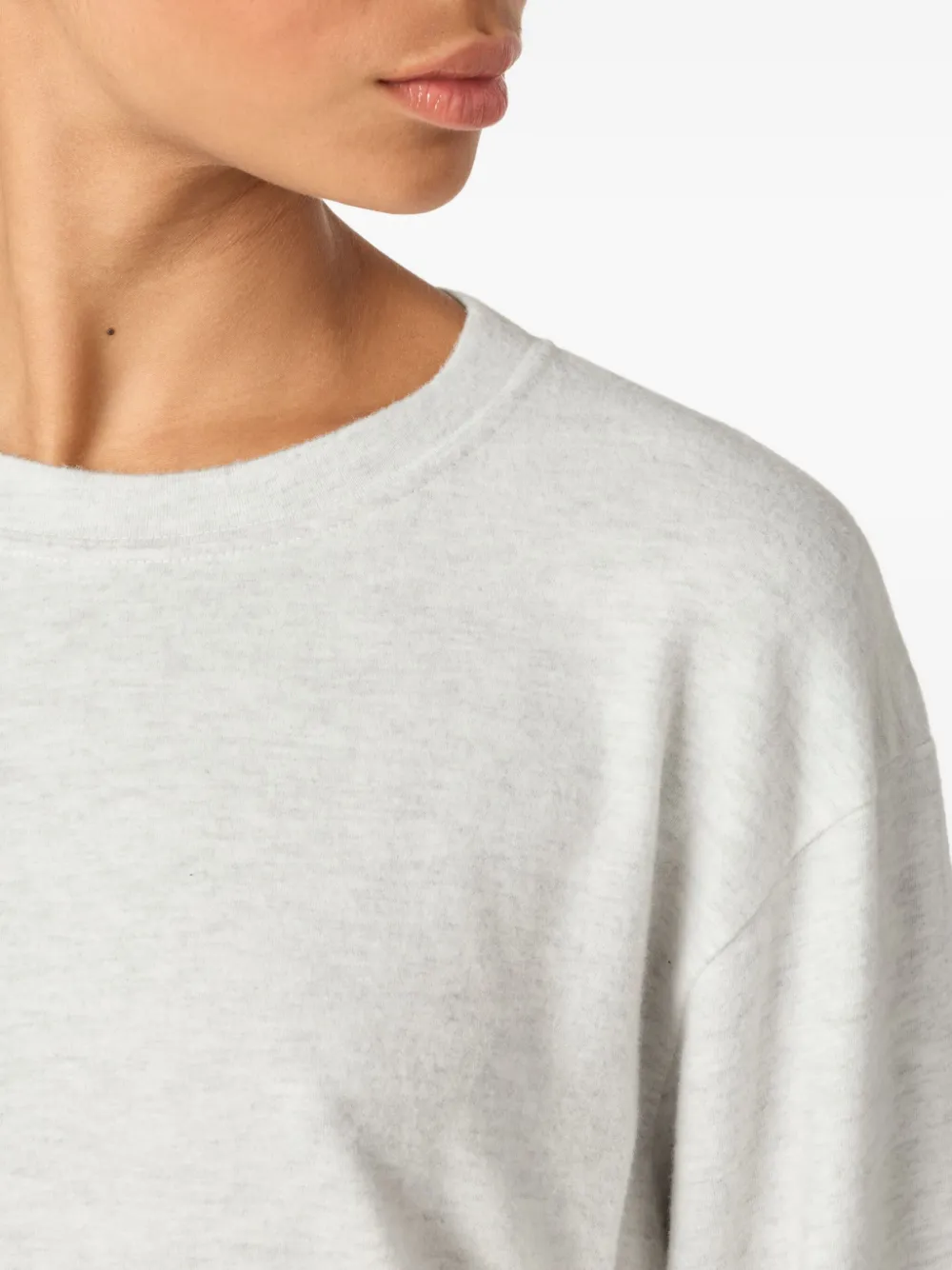 American Vintage Long-sleeved Boat-neck Ypawood T-shirt In Gray