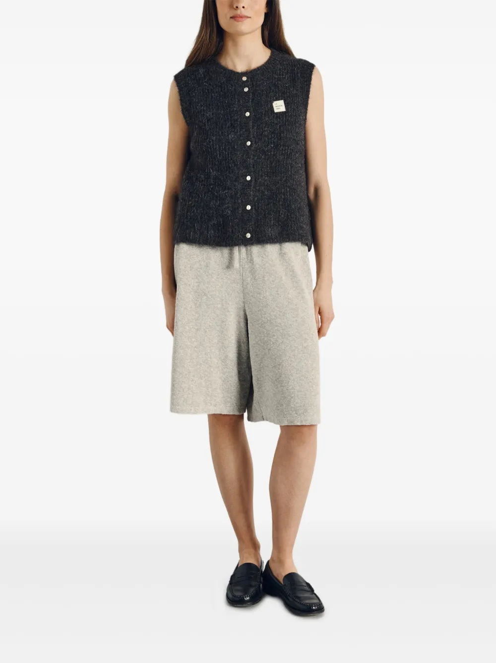 Sleeveless Button East Cardigan Vest