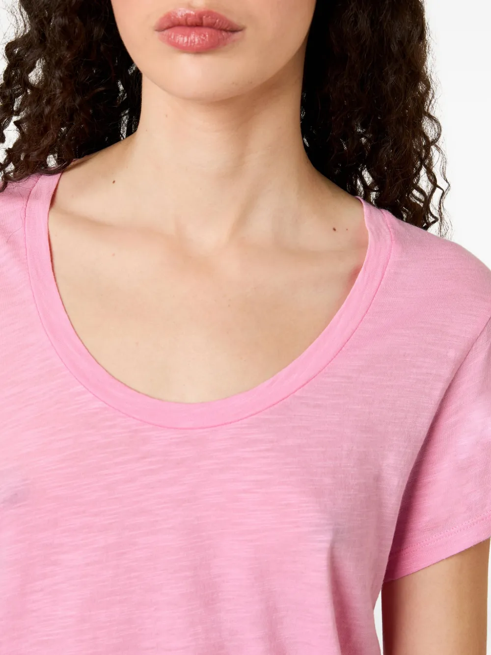 American Vintage Jacksonville Scoop-neck Short-sleeve T-shirt In Pink
