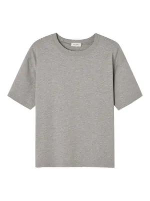 Miu Miu Camiseta Com Aplicação De Logo | Cinza | FARFETCH BR