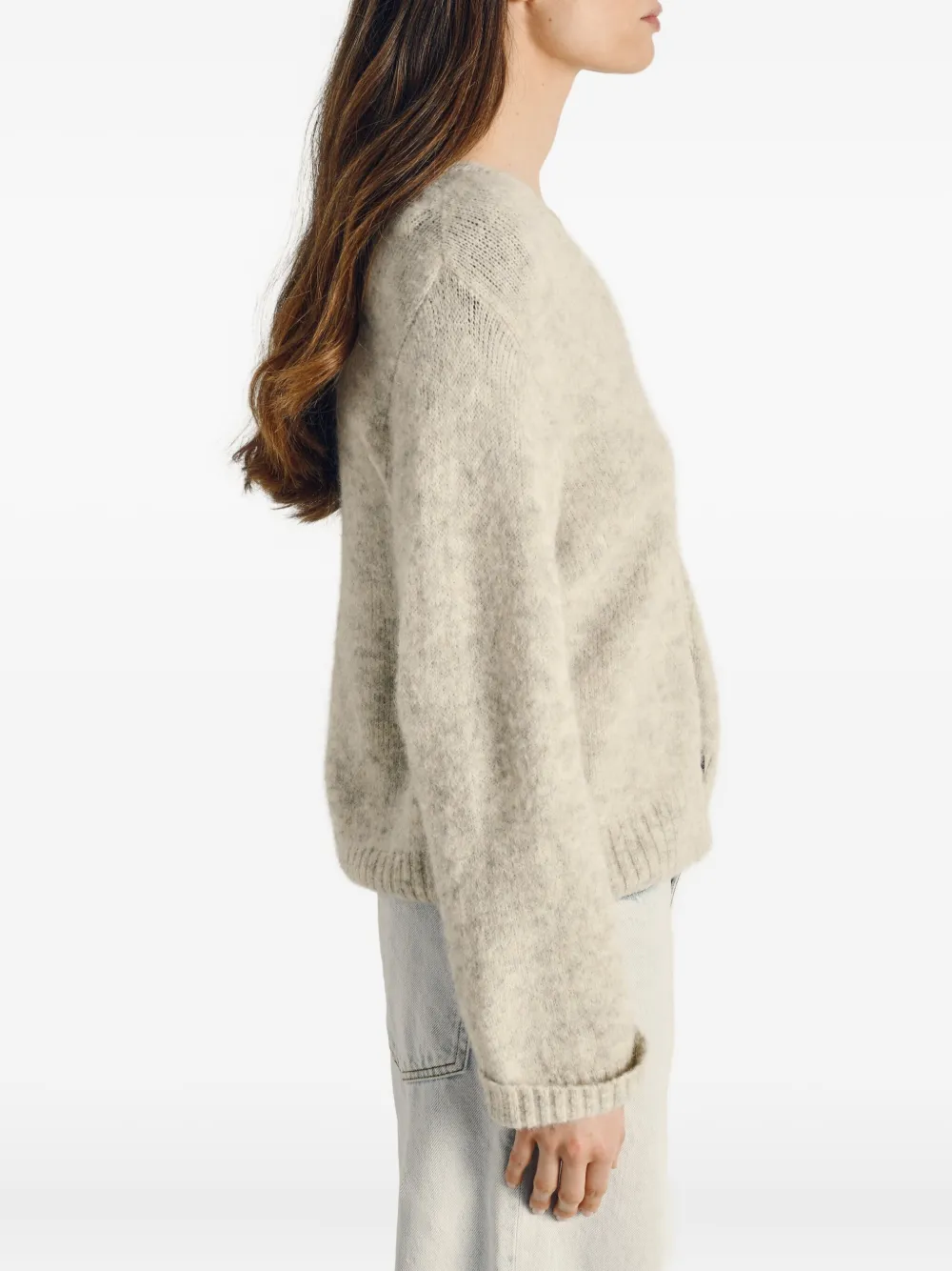 Button V-Neck East Cardigan