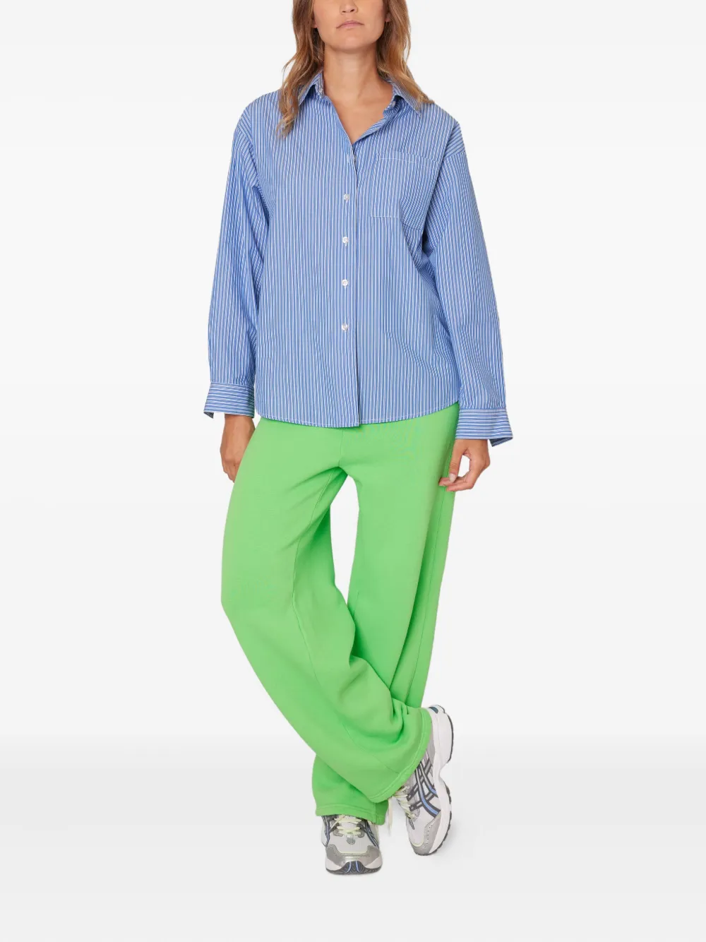 American Vintage Zatybay gestreepte blouse met knopen Blauw