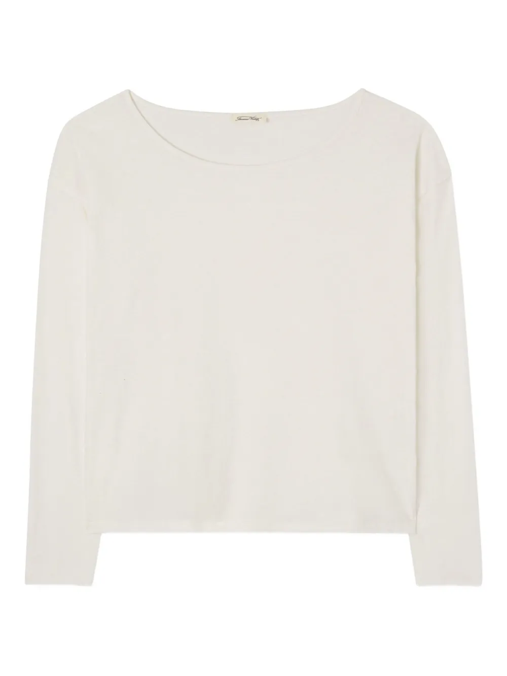American Vintage Aksun Boat-neck Long-sleeved T-shirt In White
