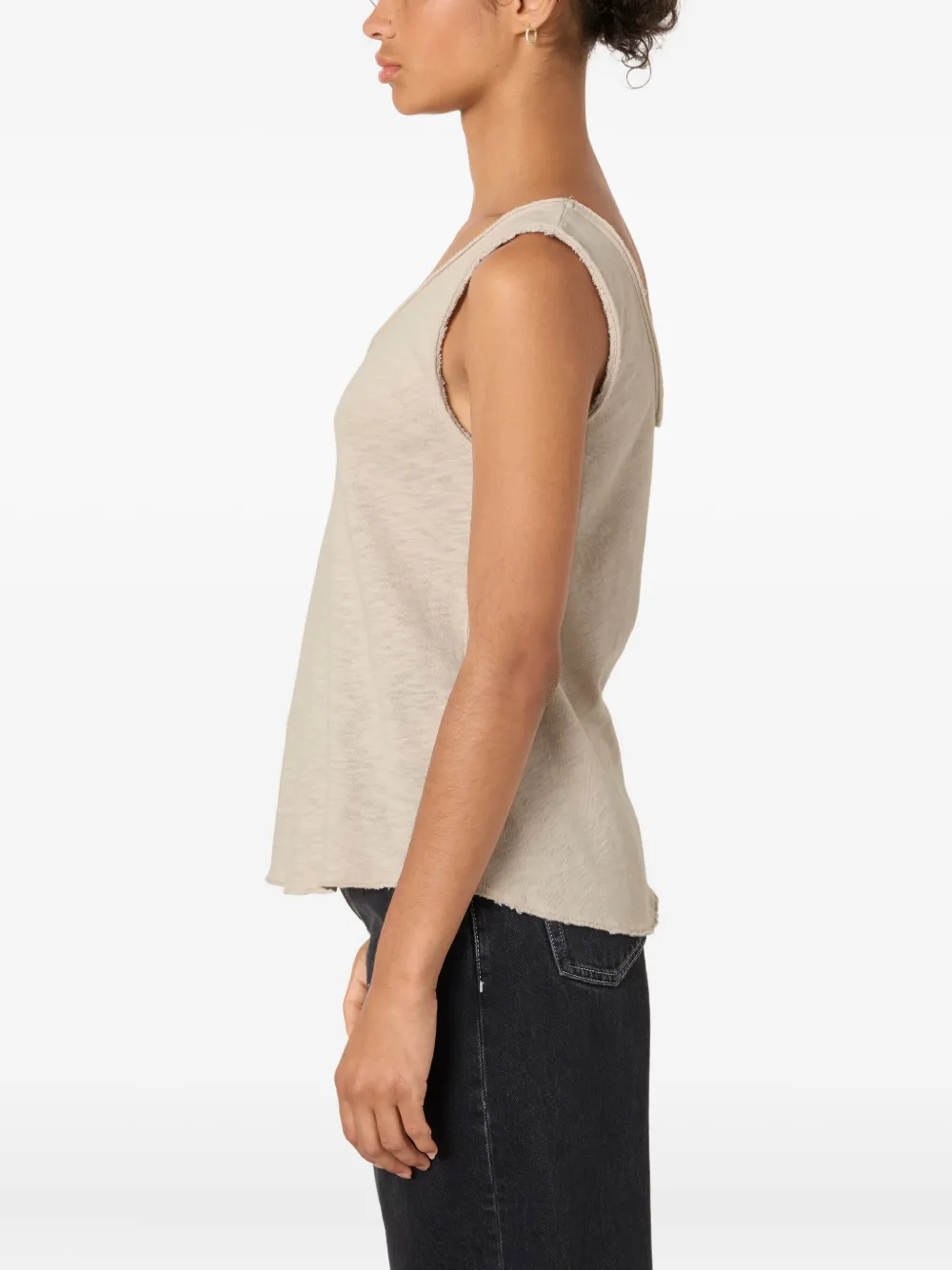 American Vintage Sonoma tanktop met U-hals Beige