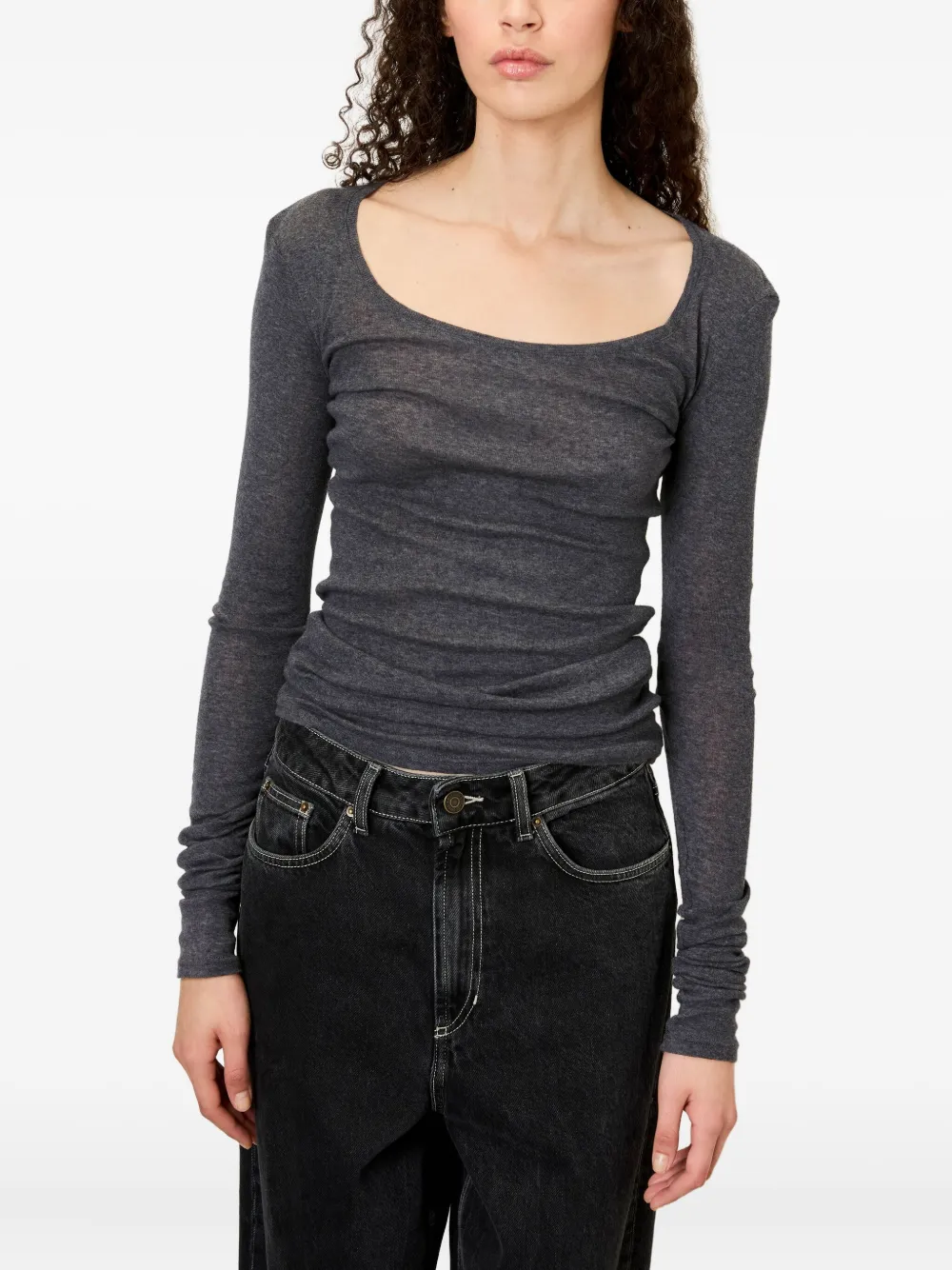 American Vintage Massachusetts Long-sleeve T-shirt In Multi