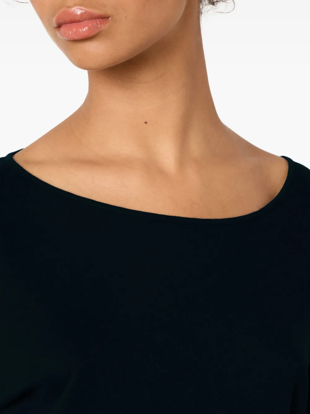 American Vintage Boat Neck Aksun T-shirt In Black