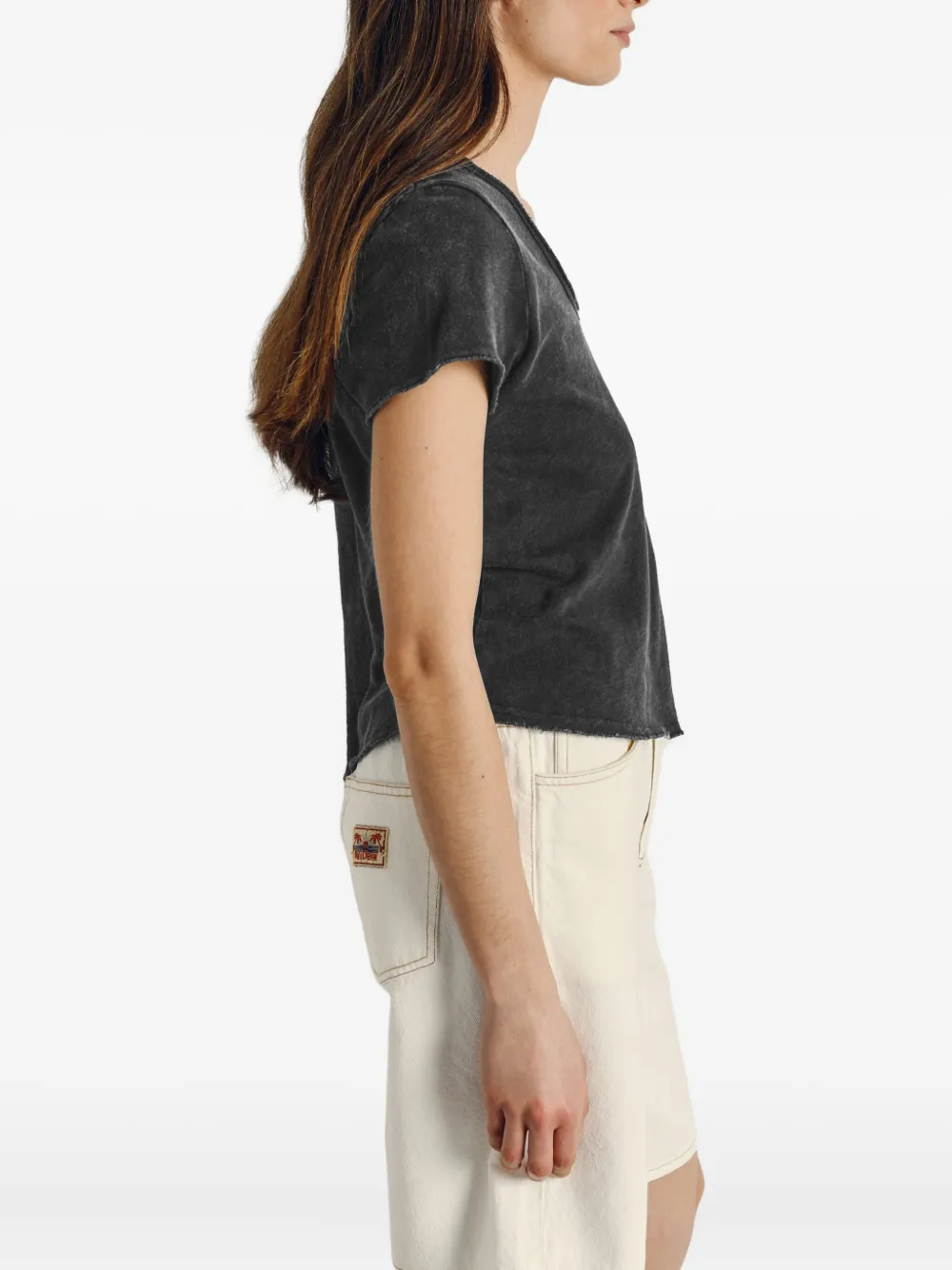 American Vintage Sonoma V-neck T-shirt In Gray