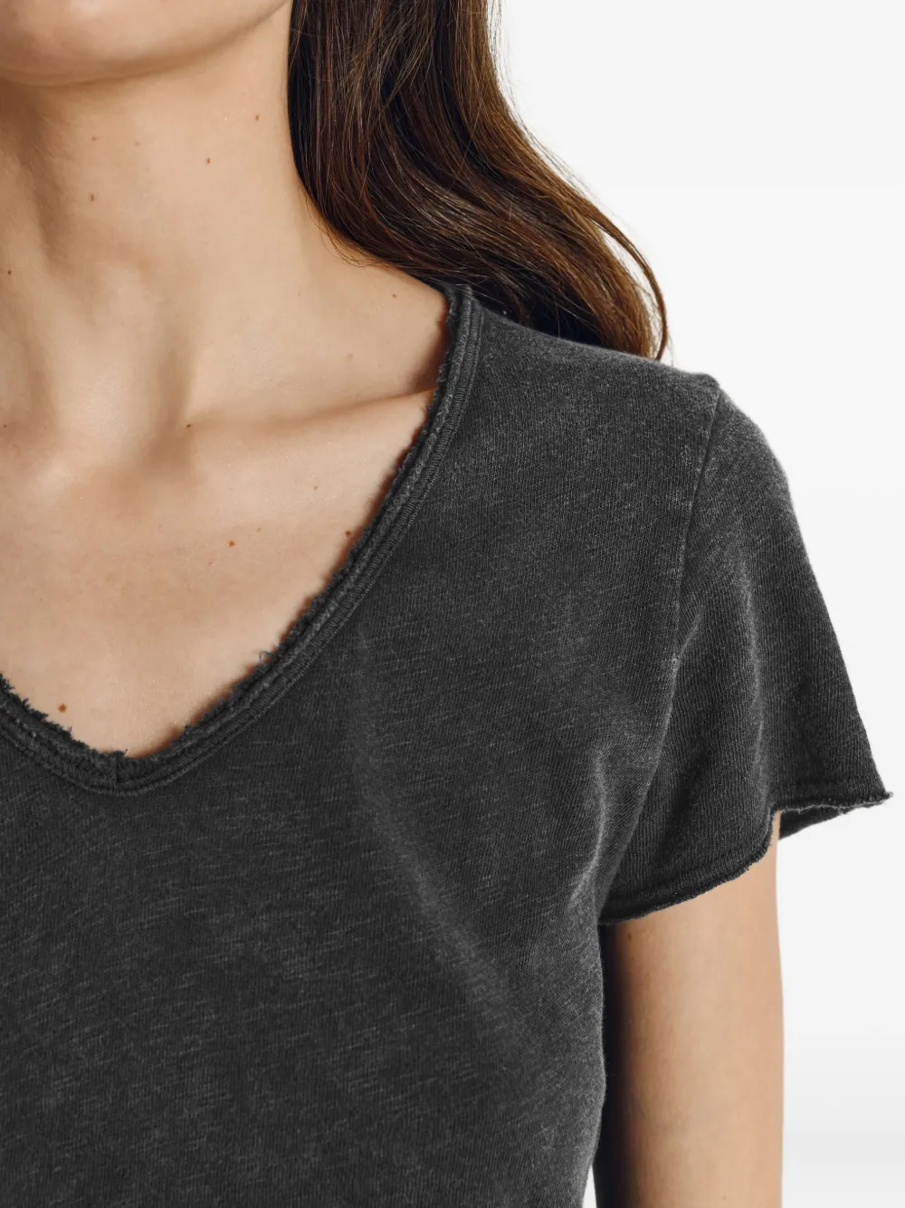 American Vintage Sonoma V-neck T-shirt In Gray