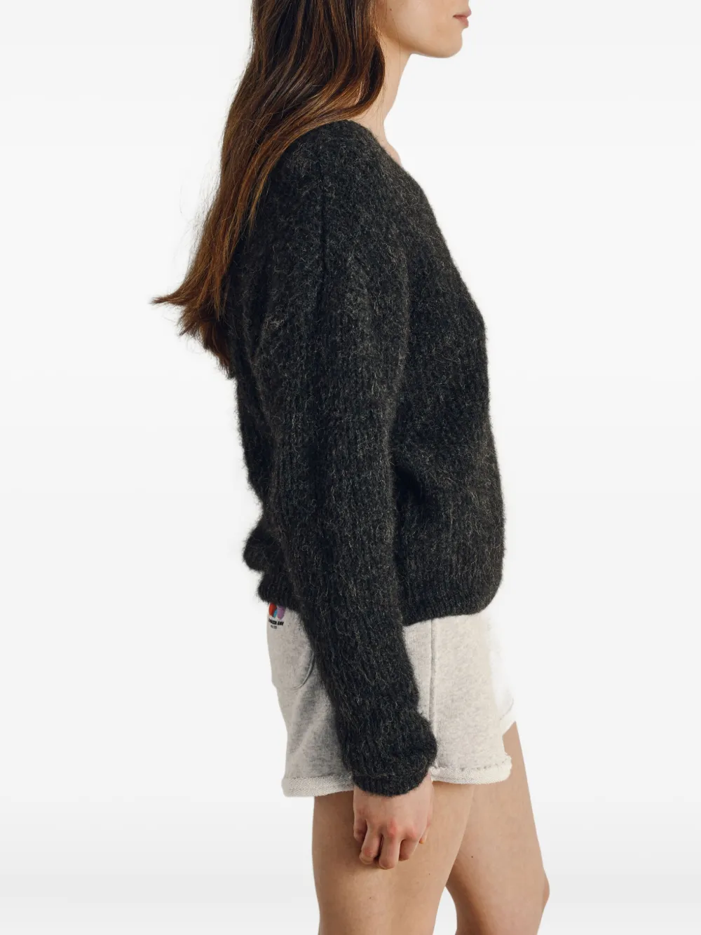 American Vintage East sweater met ronde hals en lange mouwen Grijs