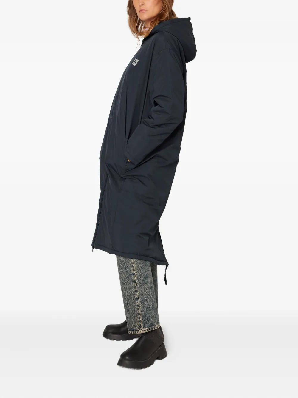 American Vintage Zotcity parka met logopatch Blauw