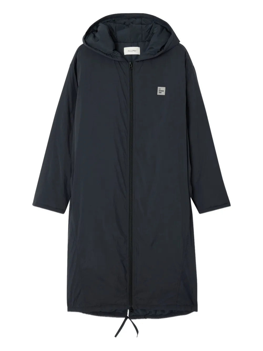 American Vintage Zotcity logo-patch parka - Blu