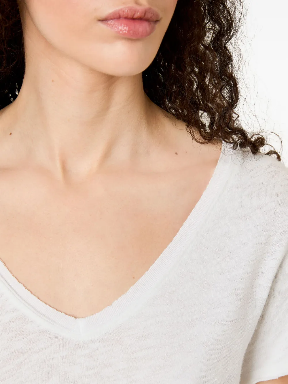 American Vintage Sonoma V-neck T-shirt In White