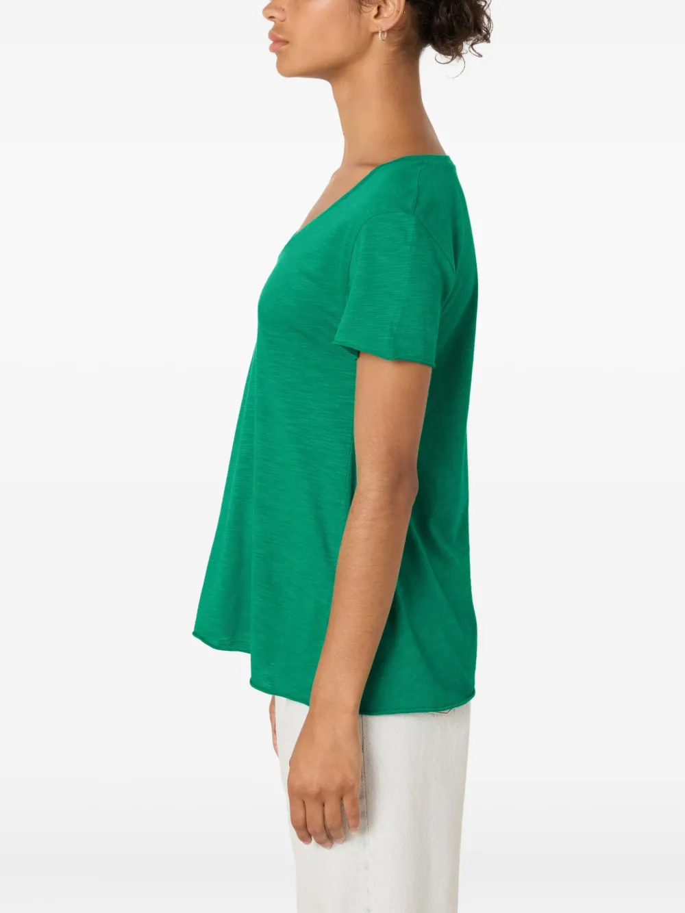 American Vintage Jacksonville V-neck Short-sleeve T-shirt In Green