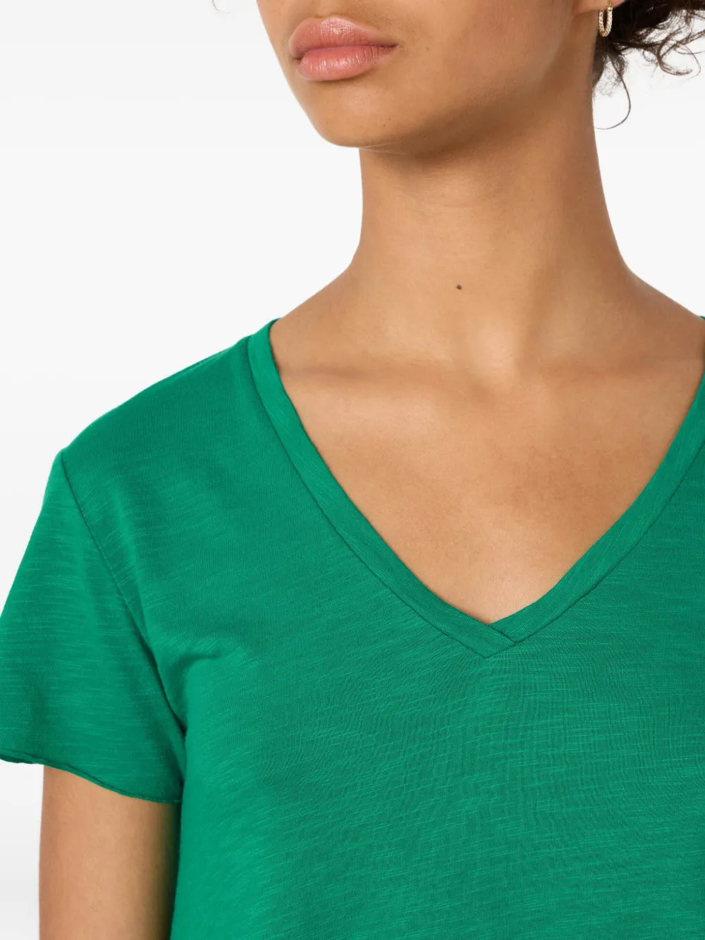 American Vintage Jacksonville V-neck Short-sleeve T-shirt In Green