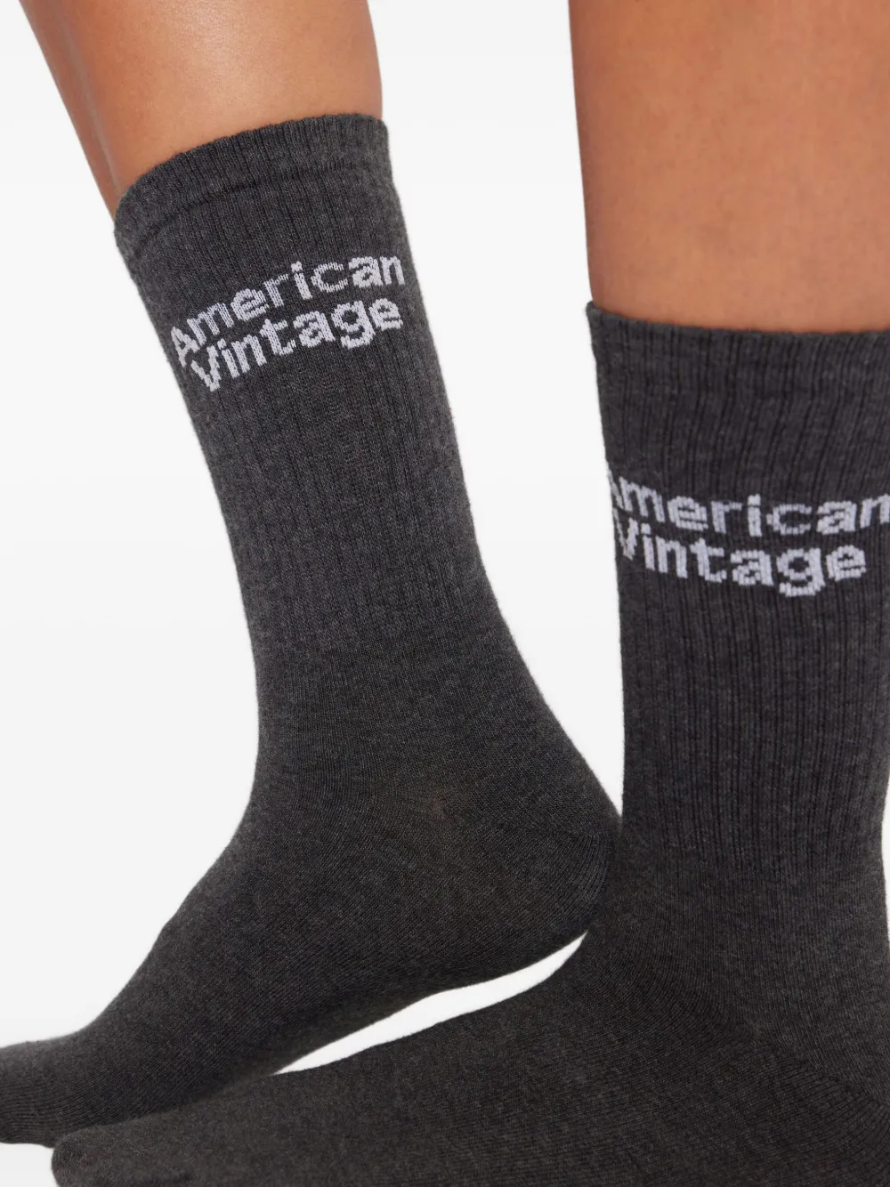 American Vintage Clypsun intarsia gebreide sokken Grijs