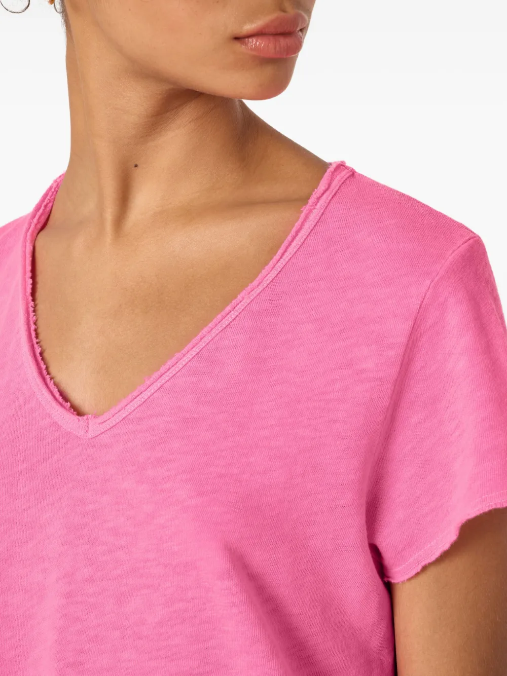 American Vintage V-neck Sonoma T-shirt In Pink