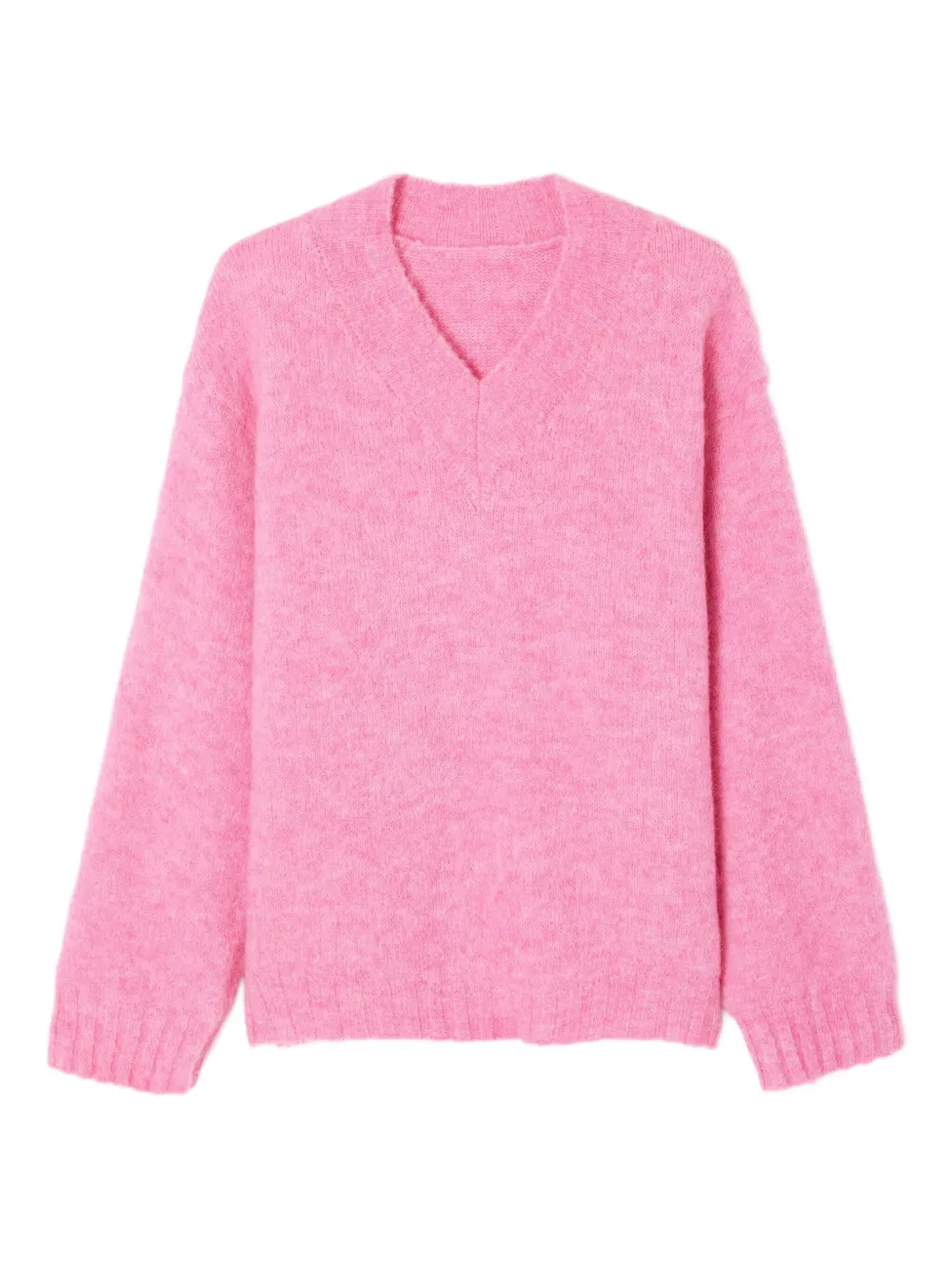 American Vintage V-neck ribbed east jumper - Rosa