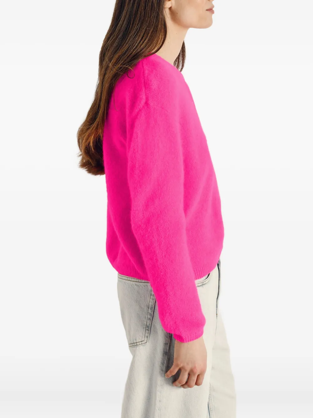 American Vintage Vitow Button Cardigan In Pink