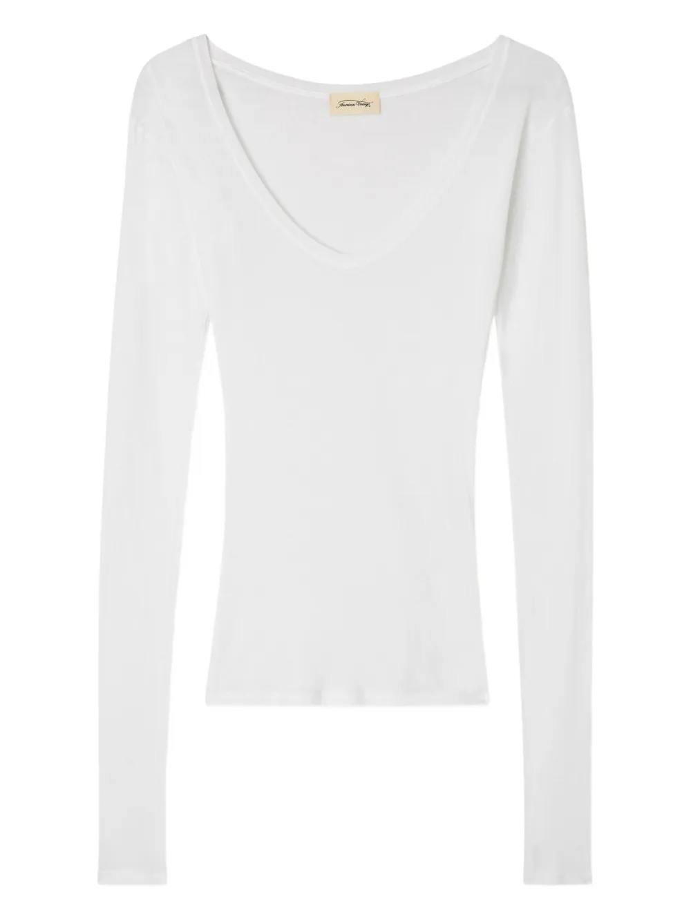 American Vintage Massachusetts Scoop-neck T-shirt In White