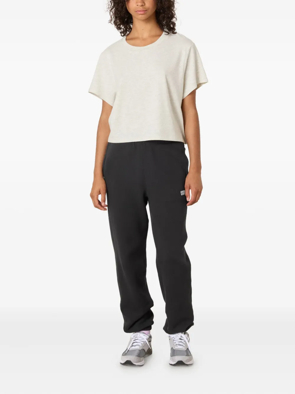 American Vintage Izubird elasticated track pants - Zwart