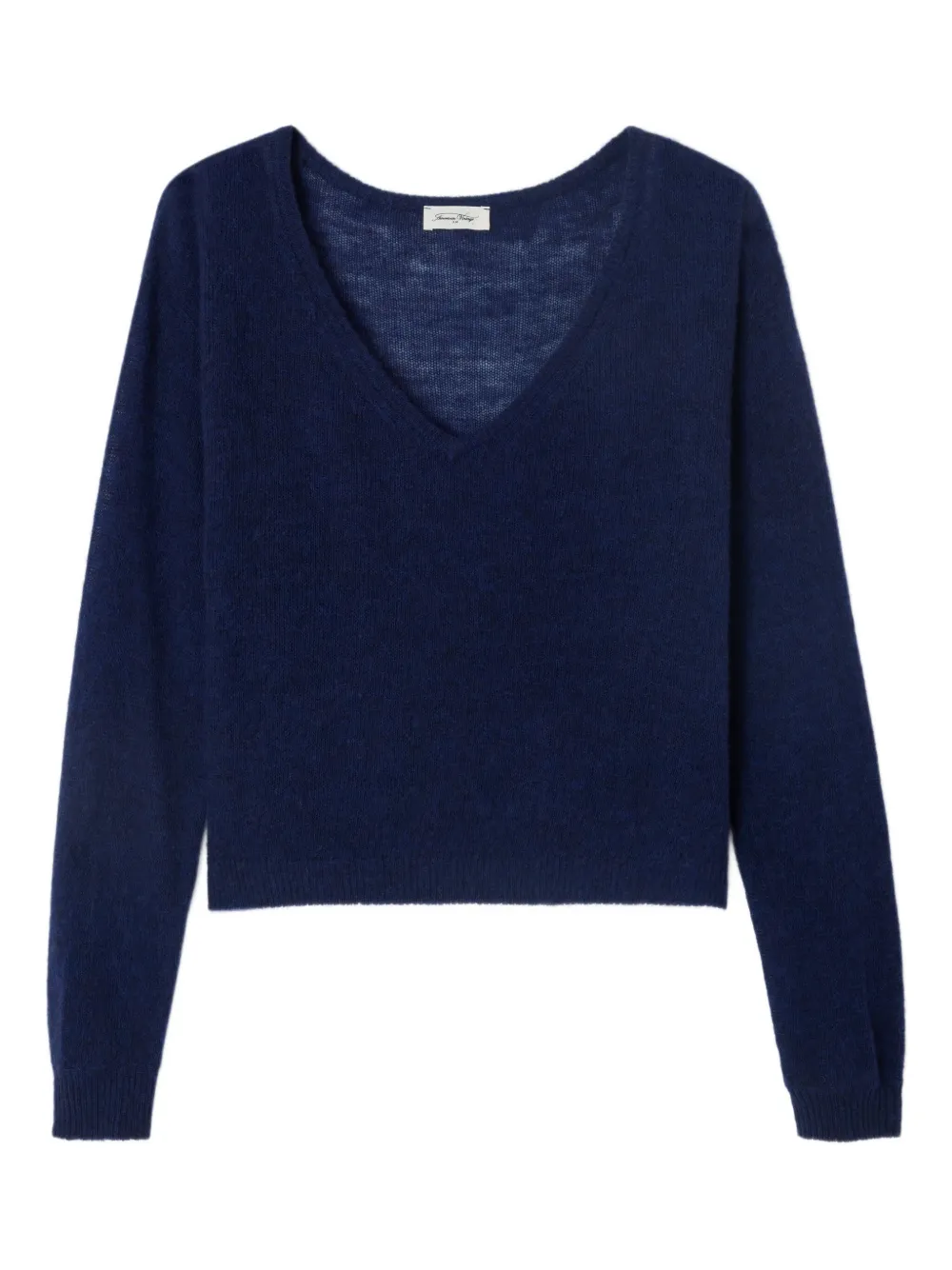 American Vintage Dumy fine-knit V-neck sweater - Blu