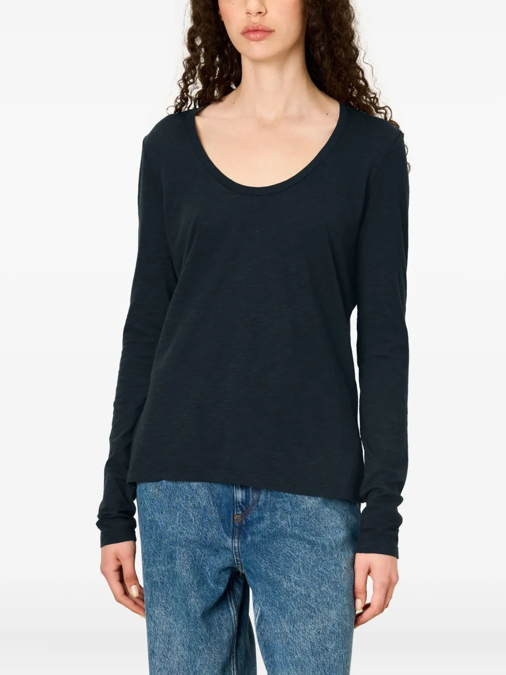 American Vintage Jacksonville Scoop-neck T-shirt In Blue