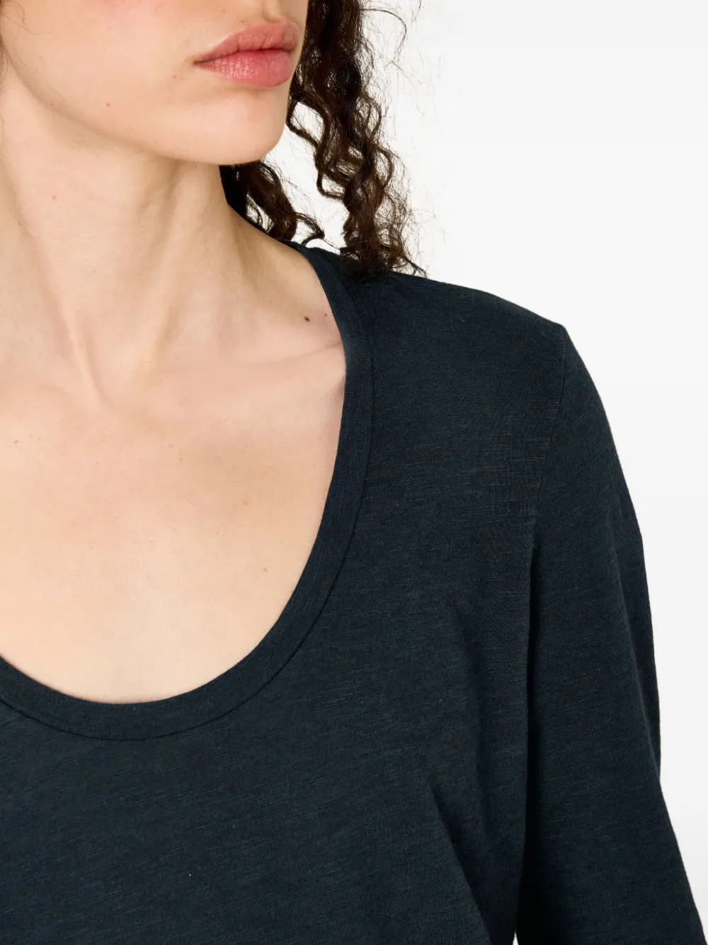 American Vintage Jacksonville Scoop-neck T-shirt In Blue