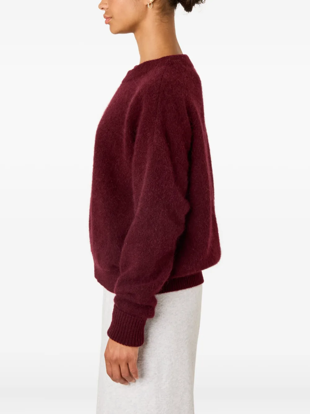 American Vintage Vitow geribbelde trui Rood