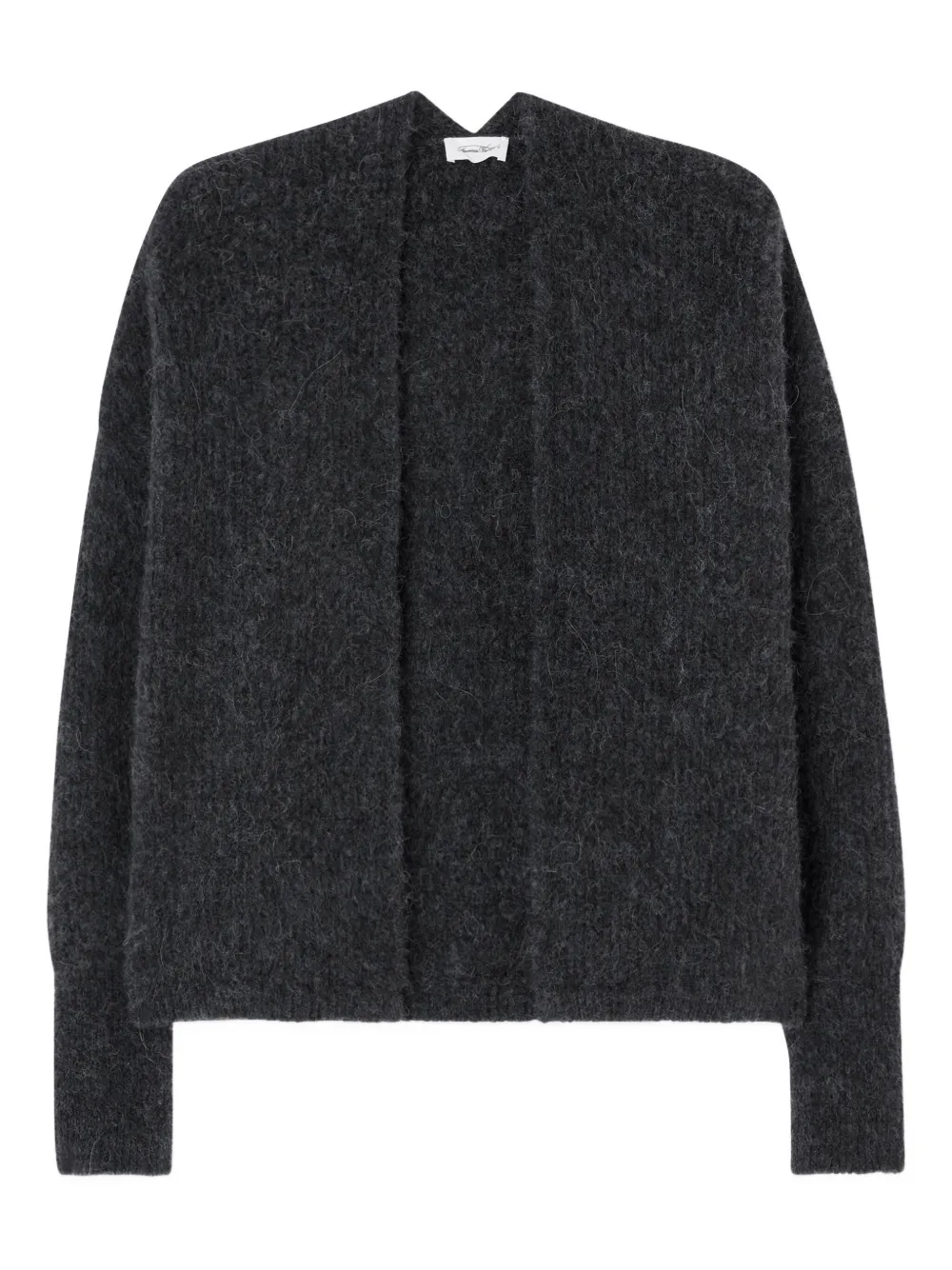 American Vintage East Ribbed-knit Cardigan In Gray