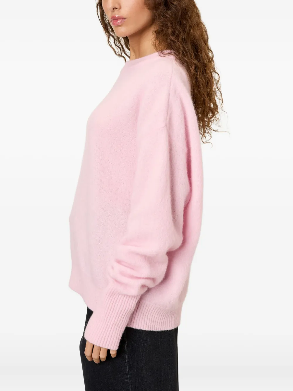 American Vintage Vitow geribbelde trui Roze