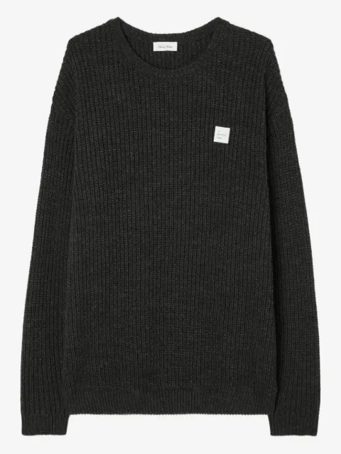 American Vintage ribbed logo-patch sweater