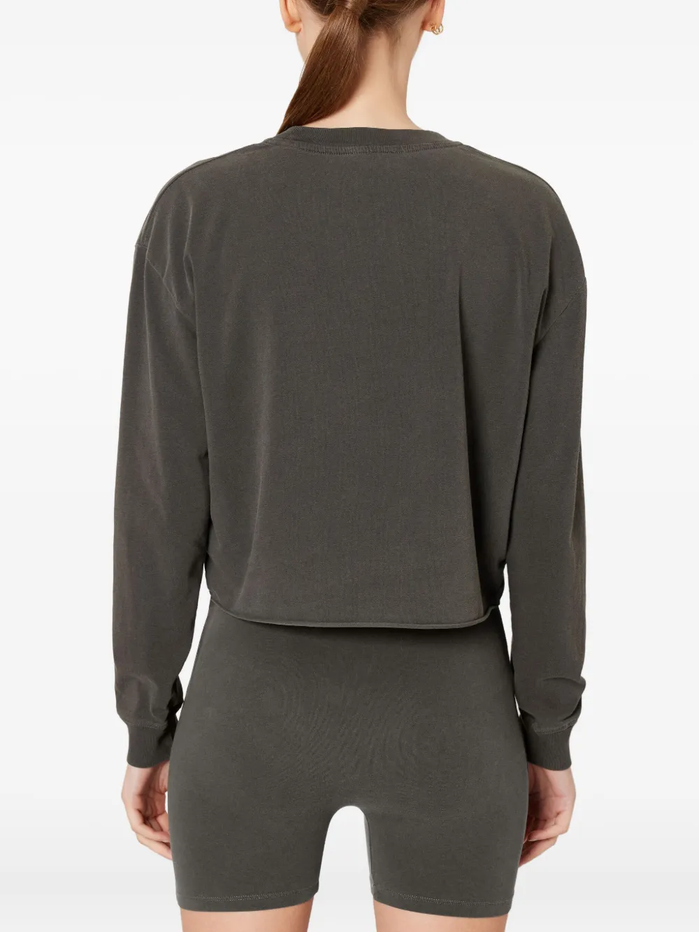 American Vintage Pymaz sweater met logo en lange mouwen Grijs
