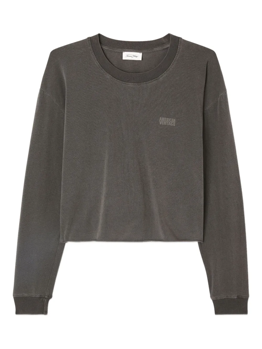 American Vintage Felpa Pymaz a maniche lunghe con logo - Grigio