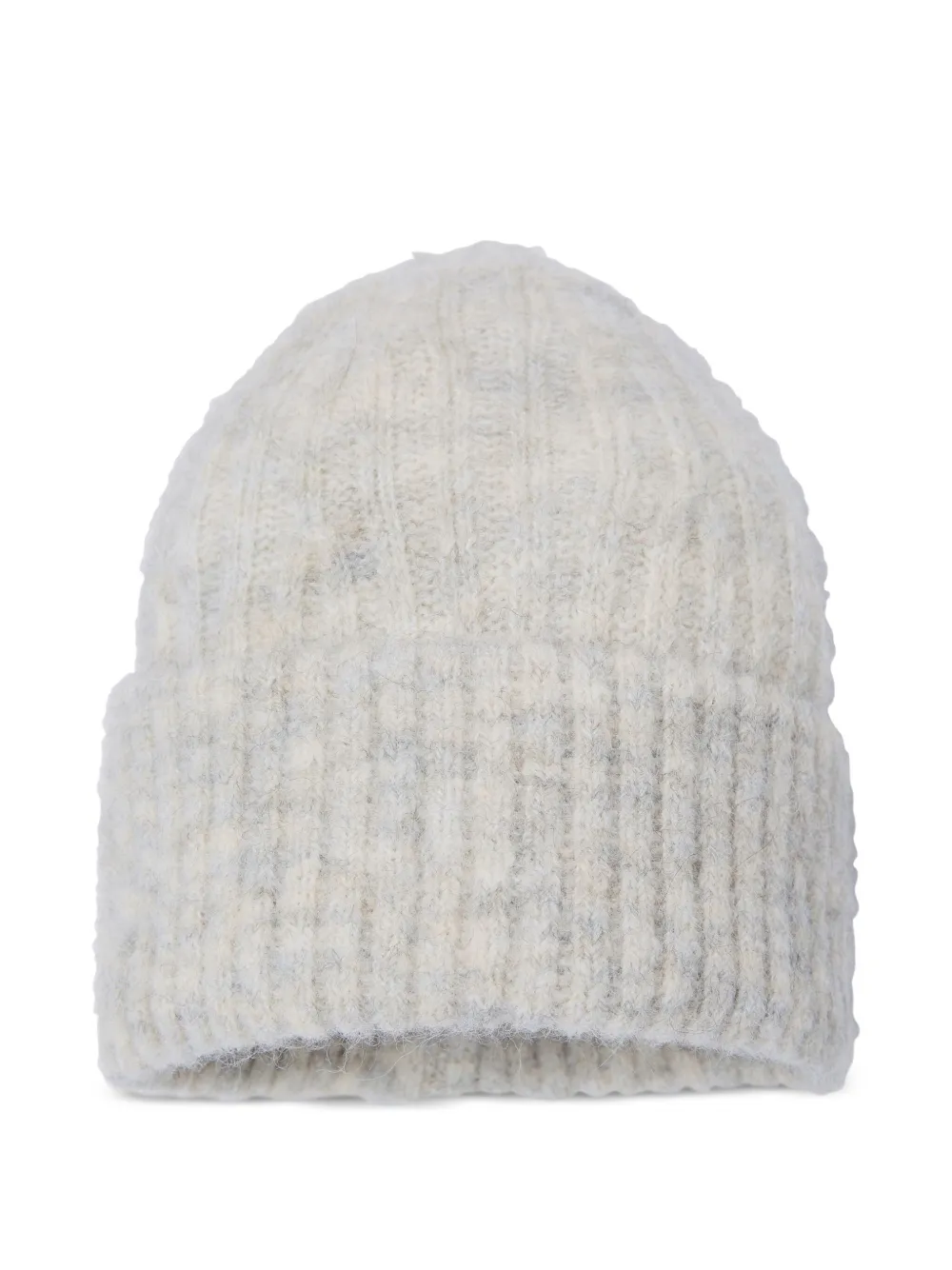 American Vintage Ribbed Knit East Beanie In White