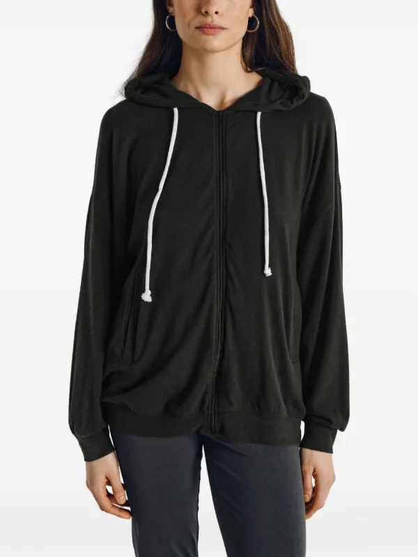 American Vintage Ypawood zip-up Hoodie | Black | FARFETCH
