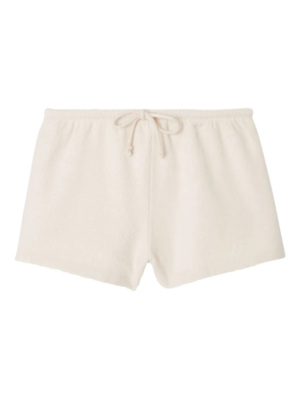 American Vintage Bobypark Textured Drawstring Short Shorts In Neutral