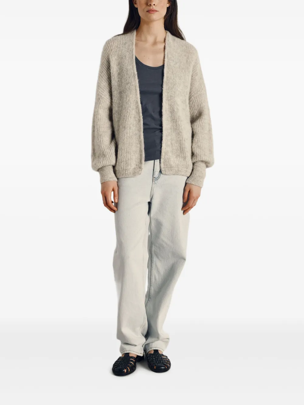 American Vintage Long-sleeve Cardigan In Neutral