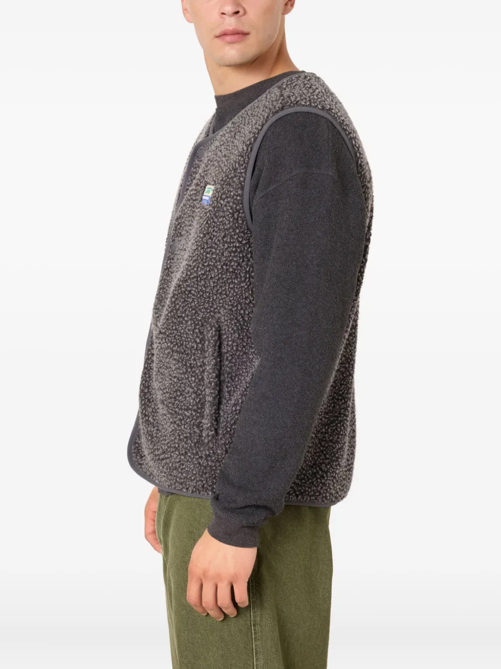 Hoktown Press-Stud Faux-Shearling Gilet