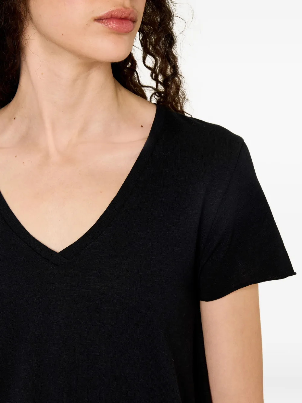 American Vintage Jacksonville V-neck T-shirt In Black