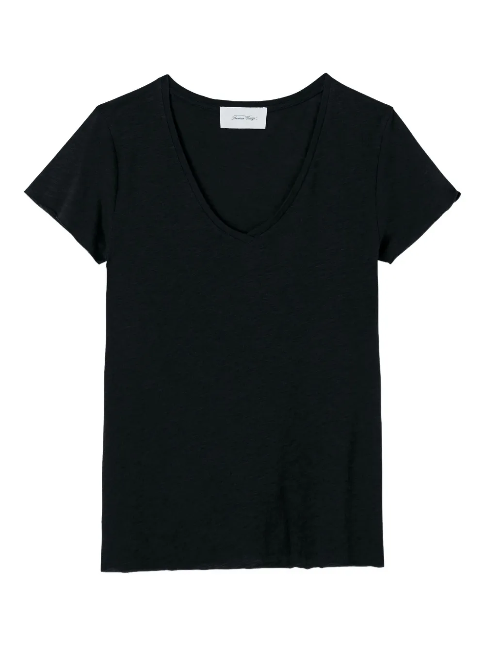 American Vintage Jacksonville V-neck T-shirt In Black