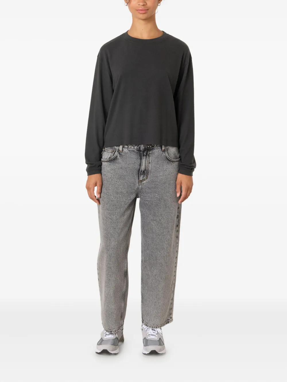 American Vintage Ypawood Long-sleeve T-shirt In Gray