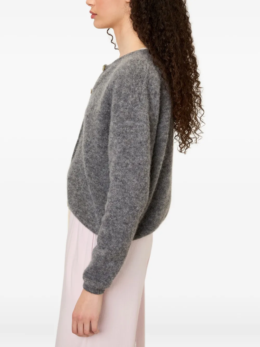 American Vintage Vitow vest met ronde hals en knopen Grijs