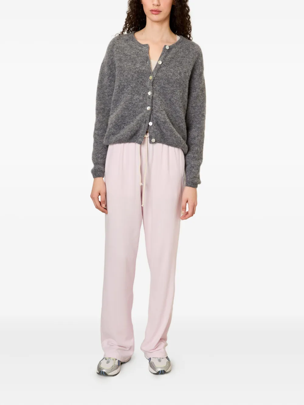 American Vintage Vitow vest met ronde hals en knopen Grijs