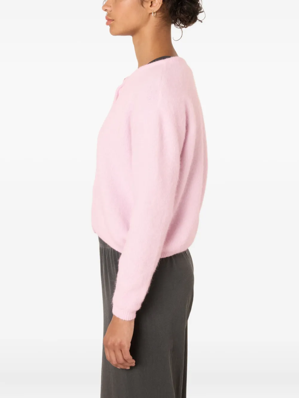 American Vintage Vitow Button Ribbed Cardigan In Multi