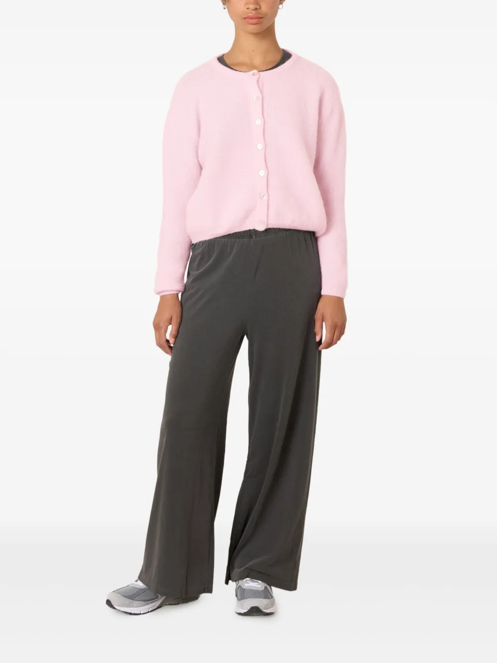 American Vintage Vitow Button Ribbed Cardigan In Multi