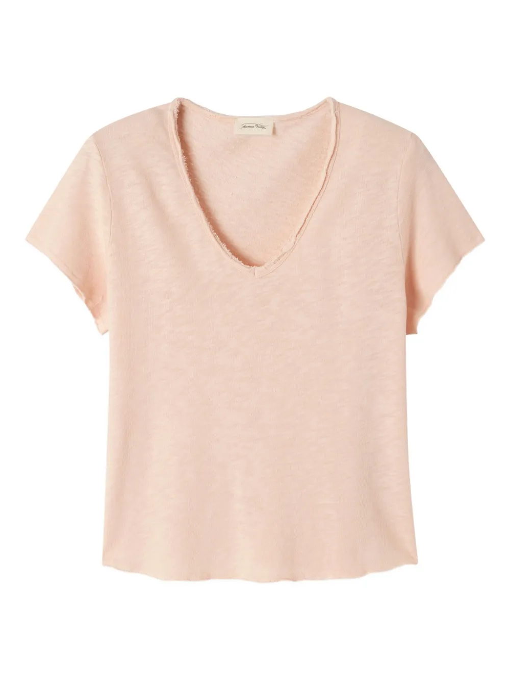American Vintage Sonoma Brushed V-neck T-shirt In Pink