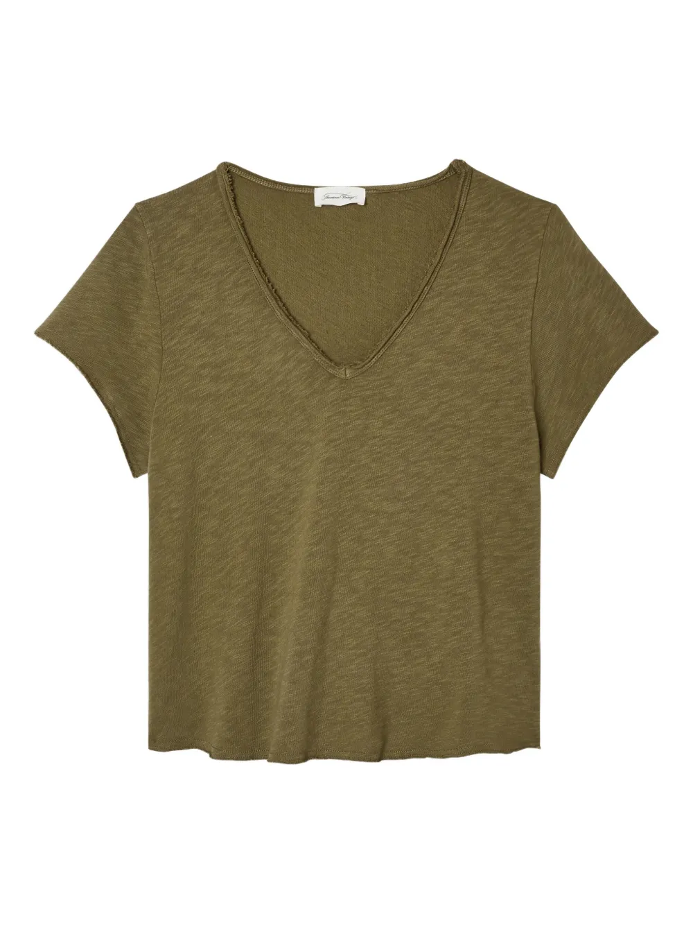 American Vintage Sonoma V-neck T-shirt In Green