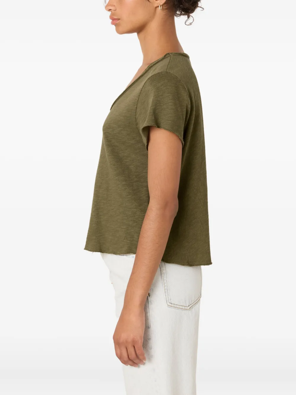 American Vintage Sonoma V-neck T-shirt In Green